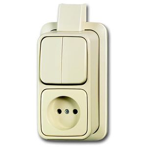 Combi schakelaar serie pl opb 2609/2 APJ-COMB serie AP creme