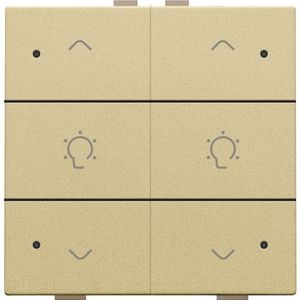 Dubbele dimbediening met led Home Control gold coated