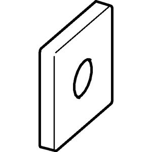 Rozet 75x75mm chroom 59913737