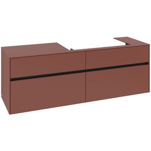 Wastafelonderkast Collaro 1600x548x500mm Wine Red C027B0AH