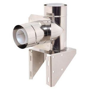 Rolux buitenwandsysteem stoel concentrisch 60/100 pp/inox