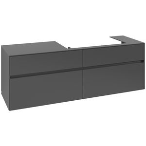 Wastafelonderkast Collaro 1600x548x500mm Graphite C02700VR