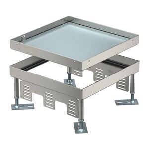 Vierkante cassette SL1 blinddeksel 243x243x100 rvs