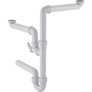 Sifon PP 2-delig 40mm ruimte besparend