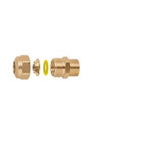 Mechanische koppeling recht 1"bt.x22mm gas + sanitair