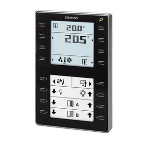 Temperatuuropnemer KNX LCD 8 toetsen zwart QMX3.P37-1BSC
