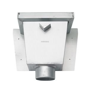 Vergaarbak zink vierkant model XL 100mm graphite-grey