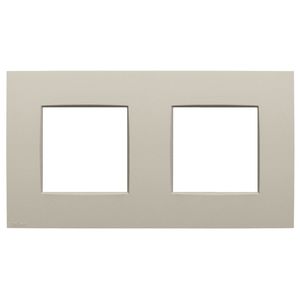 2-voudige afdekplaat met 71mm centerafstand Niko Intense sand textured