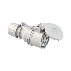 CEE contrastekker 16A 5p 50V Overig 1h grijs IP44 Shark ove