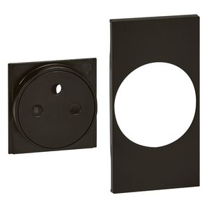 Sierplaat vlak contactdoos 2P + A zwart LivingNow BTKG55F