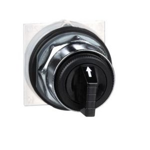 Keuzeschakelaar 3 standen 30mm Zwarte hendel Harmony 9001K