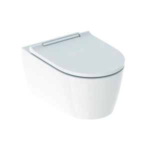 Wandcloset combipack ONE diepspoel 540mm TurboFlush wit KT / afdekkap chroom incl. zitting softclose EFF3 bevestiging