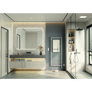 Elektr. badkamerradiator SUBWAY-EL 1389x454mm 400W IHC bediening wit RAL9016