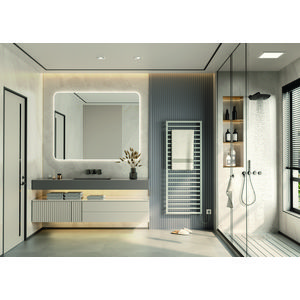 Elektr. badkamerradiator SUBWAY-EL 1311x450mm 400W IHE zonder regeling wit RAL9016