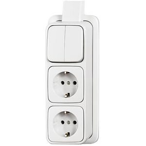 Combi schakelaar ra 3v seriepl opb 2609/03 APJ AP alpinwit