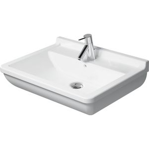 STARCK 3 #030065 wastafel 650mm wit met kraangat met overloop
