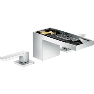 AXOR MyEdition 3-gats wastafelmengkraan 70 en afvoerplug zonder plaat chroom