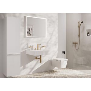 Tecturis E 3-gats wastafelkraan 150 met afvoerplug Brushed Bronze