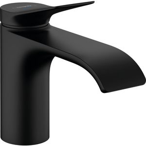 Vivenis 80 fonteinkraan 1-hendel sprong 133mm mat zwart met aansluitslang 3/8"