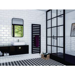 Elektr. badkamerradiator METROPOLITAN BAR EL 1299x500mm 600W IHD + afstandsbediening wit RAL9016