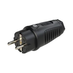 Stekker / contactstop randaarde Taurus2 zwa/zwa volrubber 16A VVE=30