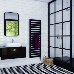 Elektr. badkamerradiator METROPOLITAN BAR EL 1668x500mm 600W IHC bediening wit RAL9016