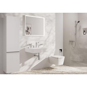 Tecturis E 3-gats wastafelkraan 150 met afvoerplug chroom