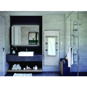 Elektr. badkamerradiator Forma Spa EL 1236x496mm 600W IHD + afstandsbediening wit RAL9016