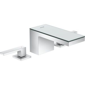 AXOR MyEdition 3-gats wastafelmengkraan 70 en afvoerplug chroom/spiegel glas