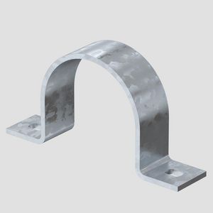 Bevestigingsklem twee voetjes 63mm staal verzinkt VVE=100