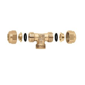 Mechanische T-koppeling 1/2"bt.x10mm sanitair