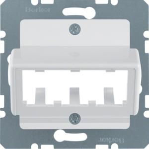 Centraalplaat v 3 MINI-COM-modules polar wit glans