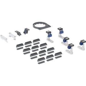 Ruwbouwset voor douchevloeren van geëmailleerd staal met vijf steunpoten voor waterslothoogte 30mm