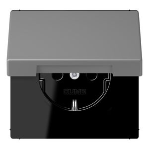 Wandcontactdoos met R/A klapdeksel slagvast LC32011