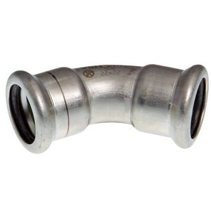 Bochtkoppeling 45° Xpress RVS 304L(1.4301) 54x54mm R2413