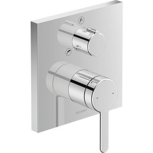 Inbouw eenhendelbadmengkraan chroom m.omstel hoekig C.1 KWC