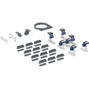 Ruwbouwset voor douchevloeren van geëmailleerd staal met zeven steunpoten voor waterslothoogte 30mm