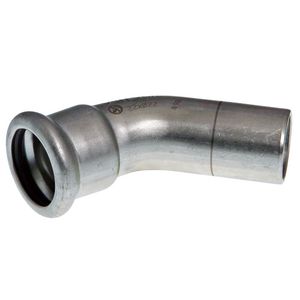 Insteekbocht 45° Xpress RVS 304L(1.4301) 28x spie 28mm R2412