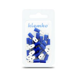 Blister a 25st. geisoleerde vlaksteker 6,3x0,8mm,1,5-2,5mm²