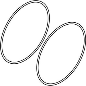 set O-ringen voor afvoerkap voor wastafel (2 st.)