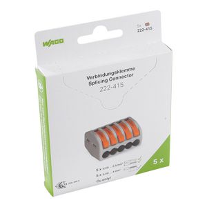 Verbindingsklem met hendels geleiders max. 4 mm2 gri VVE=5