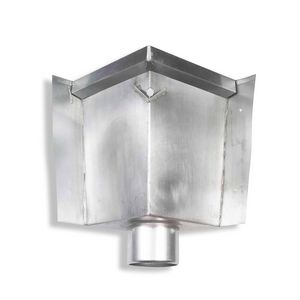 Vergaarbak zink vierkant HOEKmodel (junior) 80mm