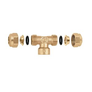 Mechanische T-koppeling 1/2"bn.x12mm sanitair