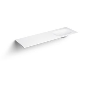 Wastafelblad enkele waskom 1600mm comp. 17 aluite Hammock