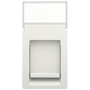 Aansluitmodule 22,5x45 RJ tbv Connector stopcontact wit