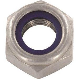 Zeskantmoer zelfborgend DIN985 M10 RVS A2 AISI304 VVE=100