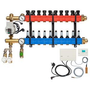 Vloerverw.verdeler 4850 3-pijps E-pomp OA. 10-145l/u 10-groeps