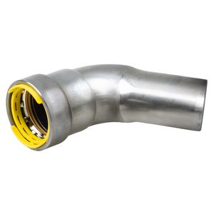 Bochtkoppeling 45° POWERPRESS gas dikwandig C9412G pers x spie 1.1/2"