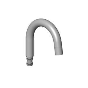 Uitloop 26x131x127mm, 4,54l/min. Dark Platinum gebors.
