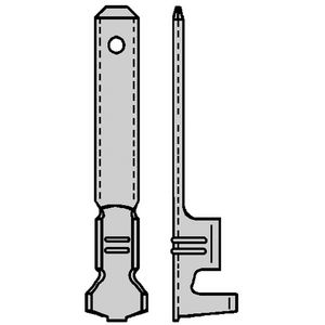 Kist a 100st. Ongeisol. vlaksteker F-krimp 2,8x0,8mm 0,5-1,0